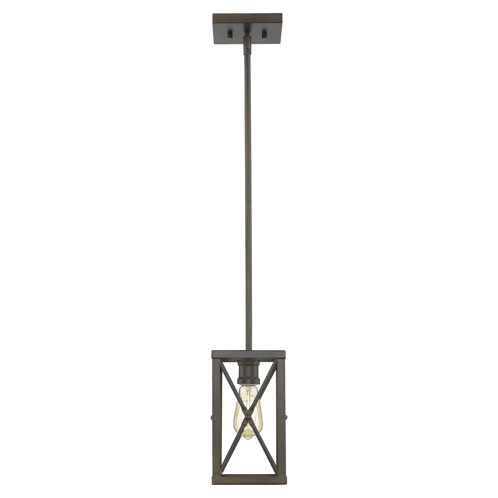 Bronze Metal Geometric Mini Pendant Hanging Light