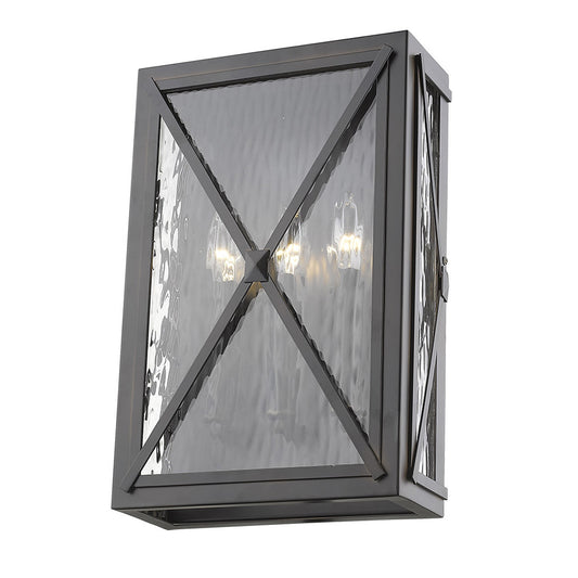 LuxxHomes  Brooklyn 3-Light Oil-Rubbed Bronze ADA Certified Wall Light