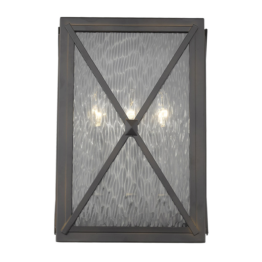 LuxxHomes  Brooklyn 3-Light Oil-Rubbed Bronze ADA Certified Wall Light