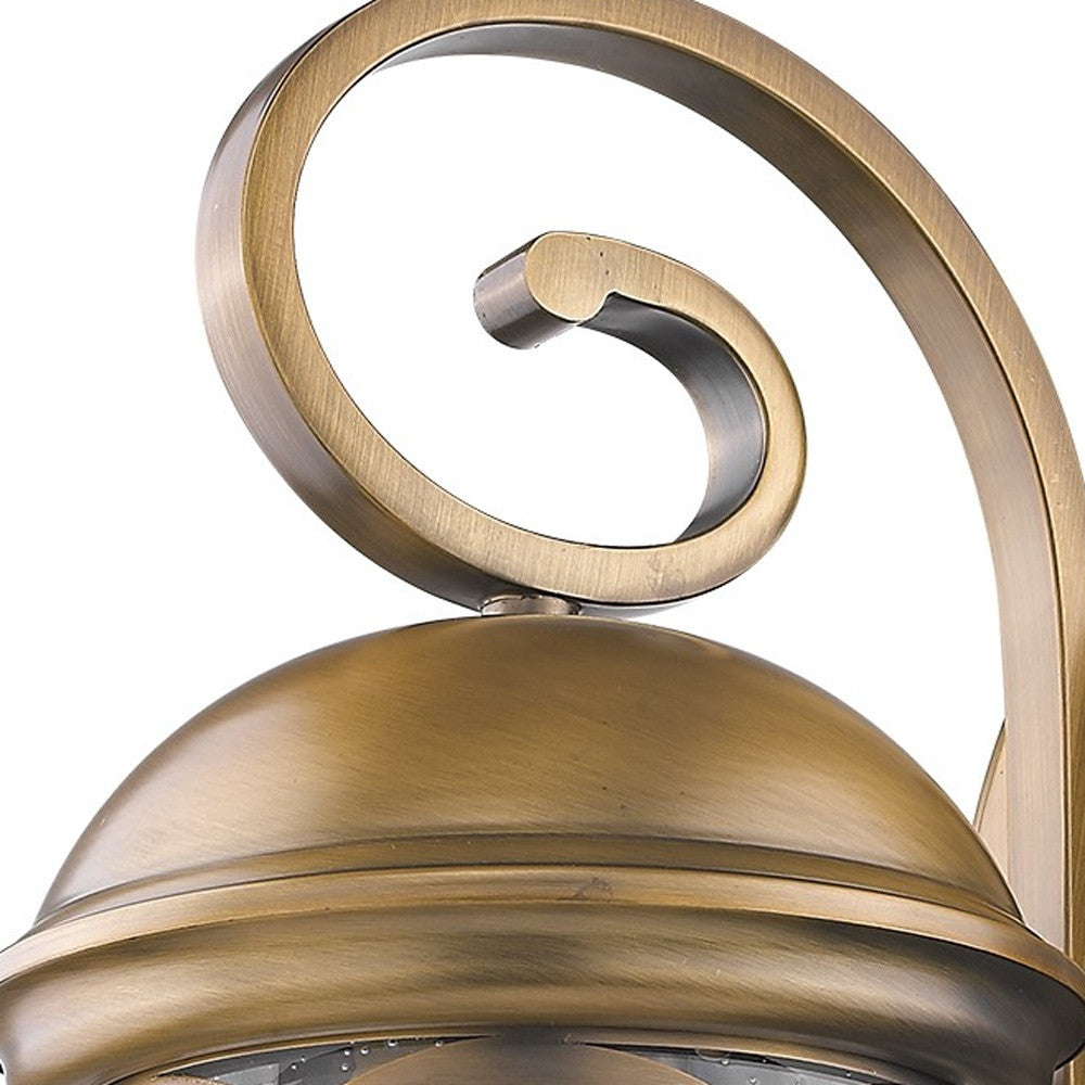 LuxxHomes  Lincoln 3-Light Antique Brass Wall Light