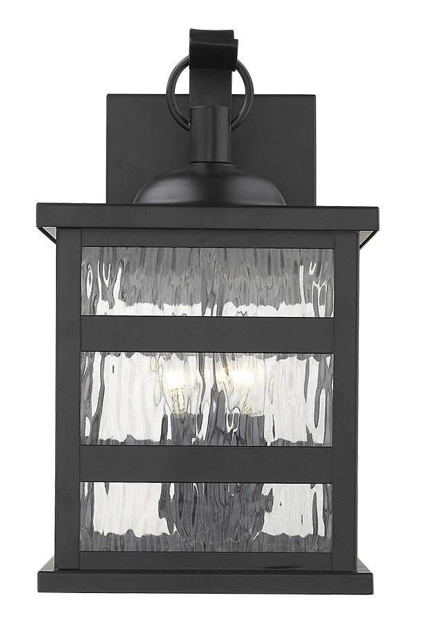 LuxxHomes  Morris 3-Light Matte Black Wall Light