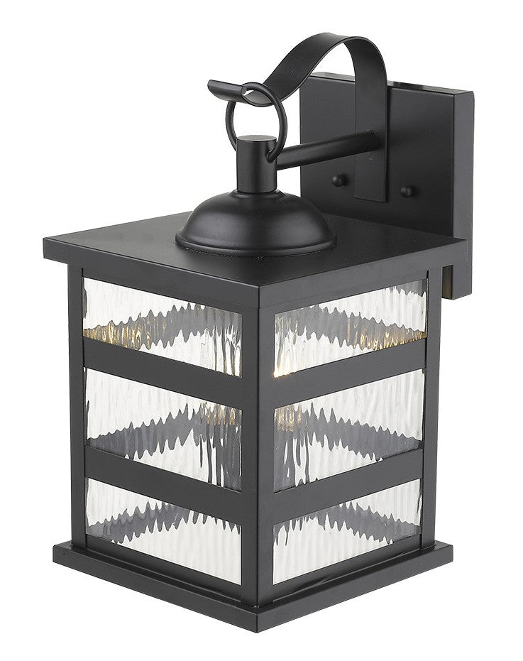 LuxxHomes  Morris 3-Light Matte Black Wall Light