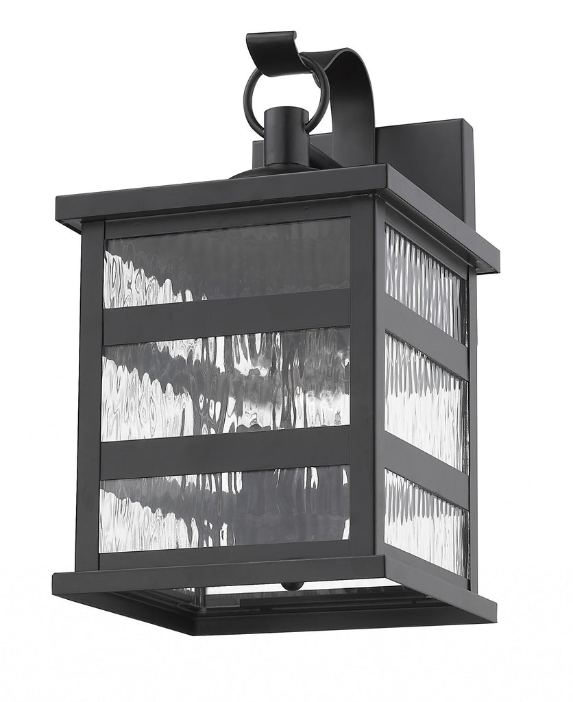 LuxxHomes  Morris 3-Light Matte Black Wall Light