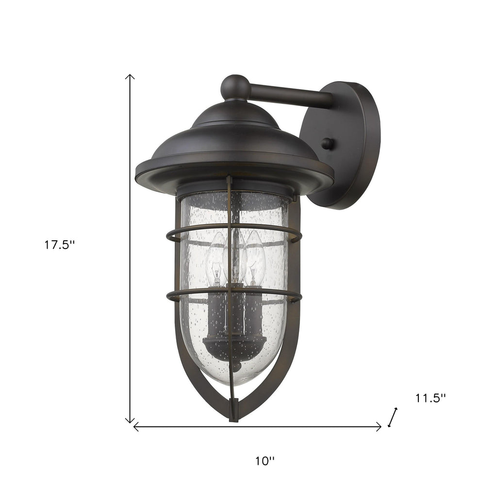 LuxxHomes  Dylan 3-Light Oil-Rubbed Bronze Wall Light