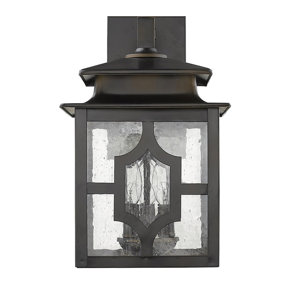 LuxxHomes  Calvert 3-Light Oil-Rubbed Bronze Wall Light