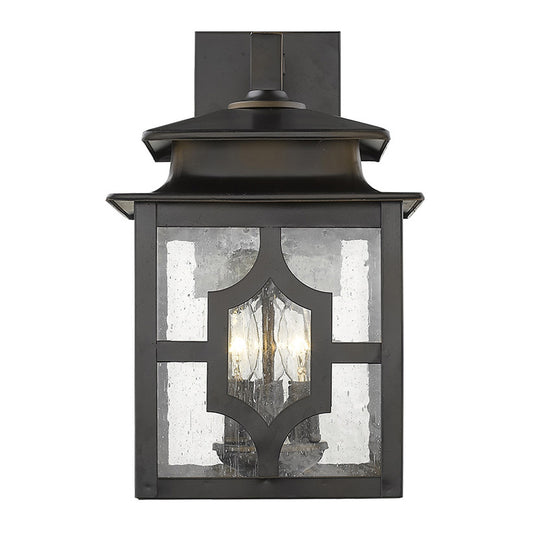 LuxxHomes  Calvert 3-Light Oil-Rubbed Bronze Wall Light