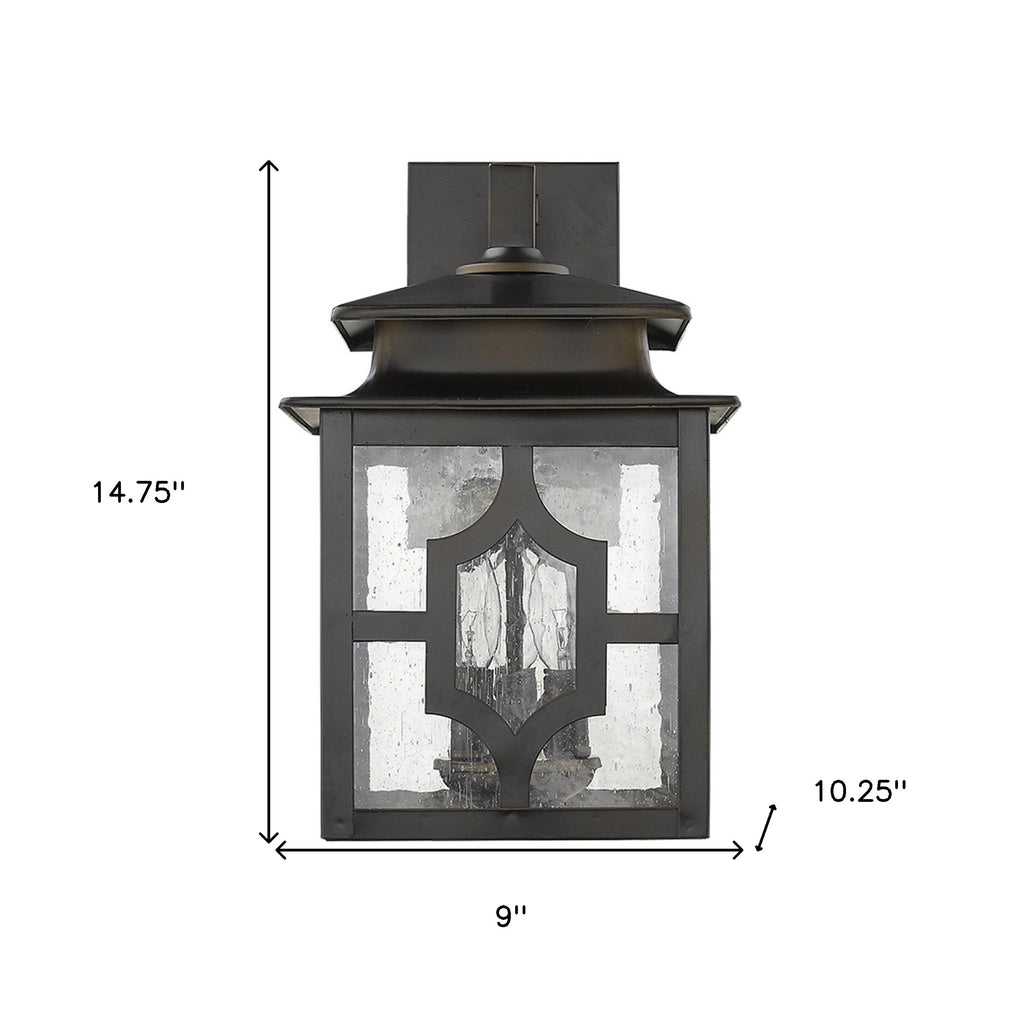 LuxxHomes  Calvert 3-Light Oil-Rubbed Bronze Wall Light