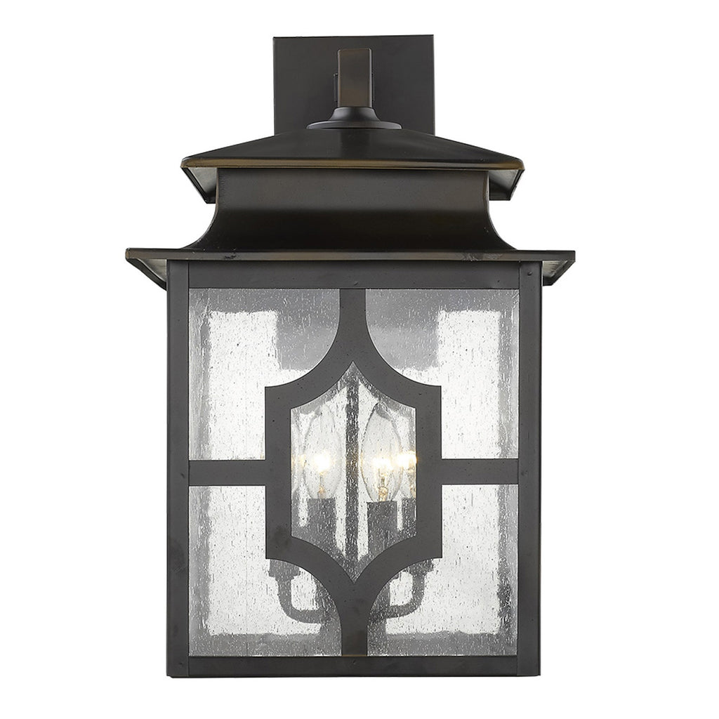 LuxxHomes  Calvert 4-Light Oil-Rubbed Bronze Wall Light