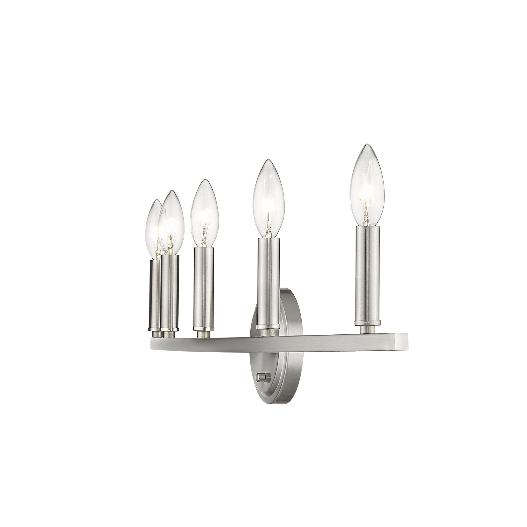 LuxxHomes  Sawyer 5-Light Satin Nickel Vanity