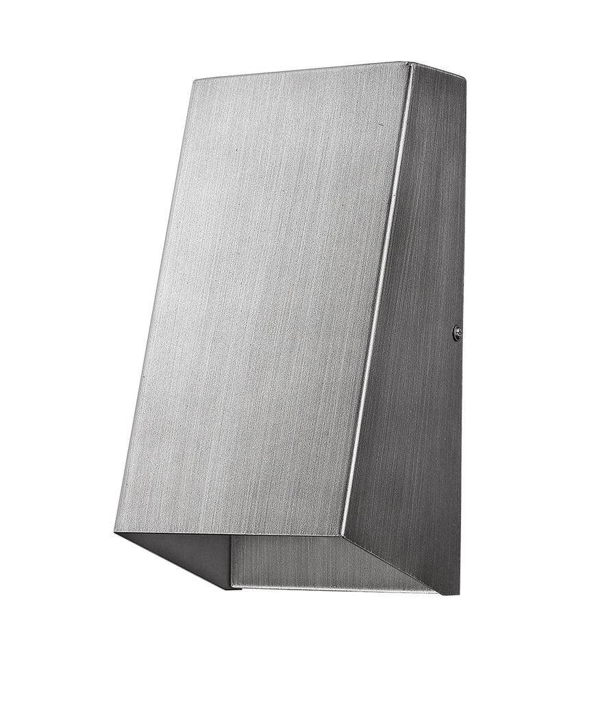 LuxxHomes  Brushed Silver Geometric Wall Sconce