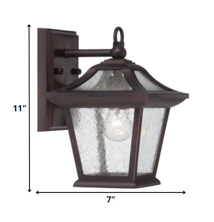 LuxxHomes  Antique Bronze Birdhouse Shape Outdoor Wall Light