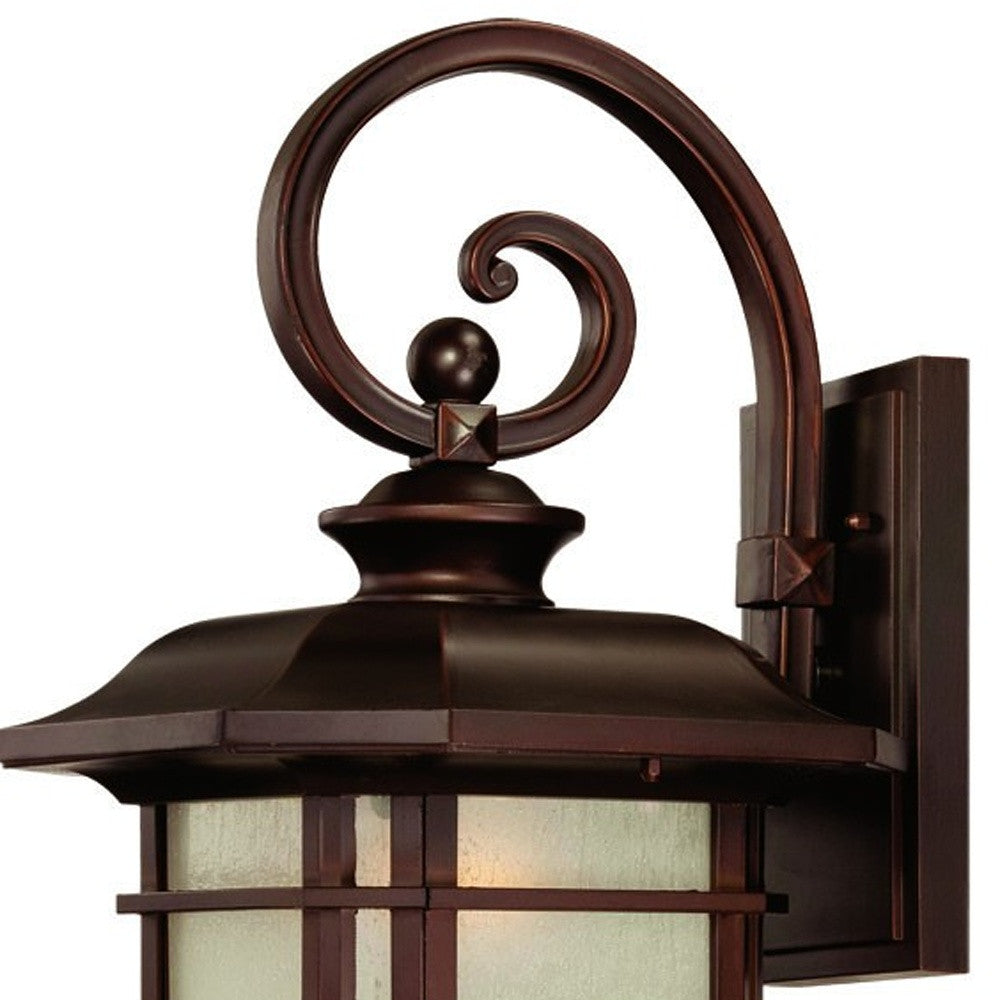 LuxxHomes  Somerset 1-Light Architectural Bronze Wall Light