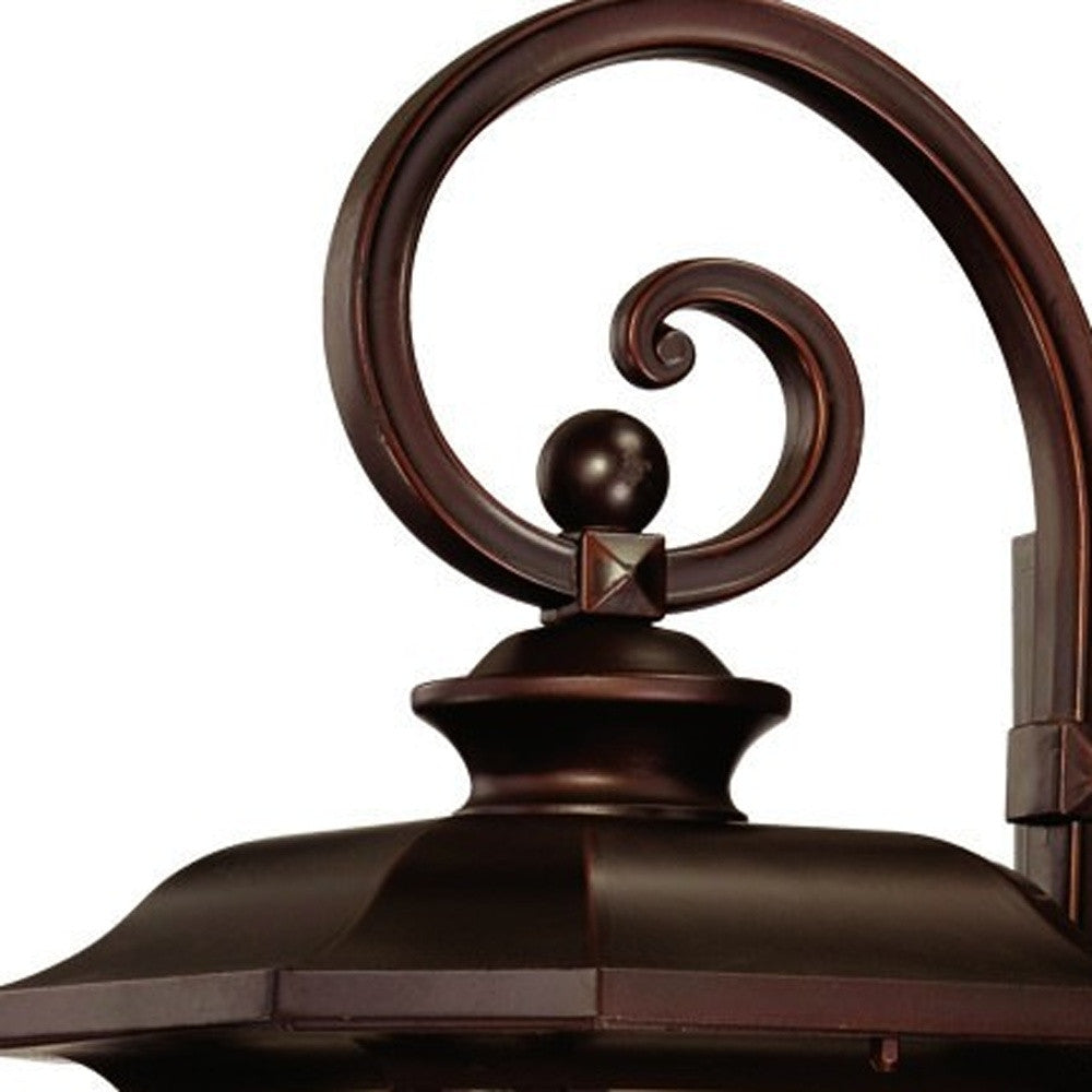 LuxxHomes  Somerset 1-Light Architectural Bronze Wall Light