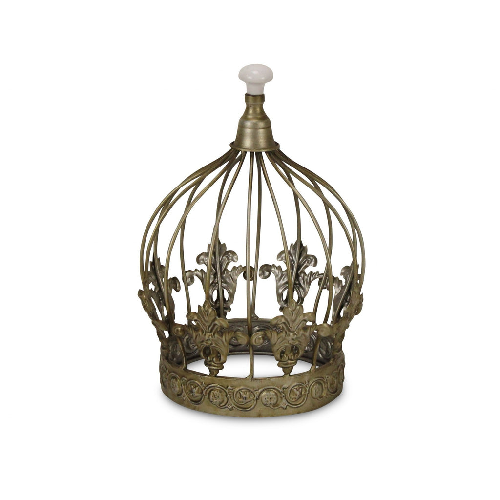 10" Bronze Metal Hand Painted Decorative Crown