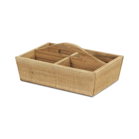 Four Compartment Wooden Caddy