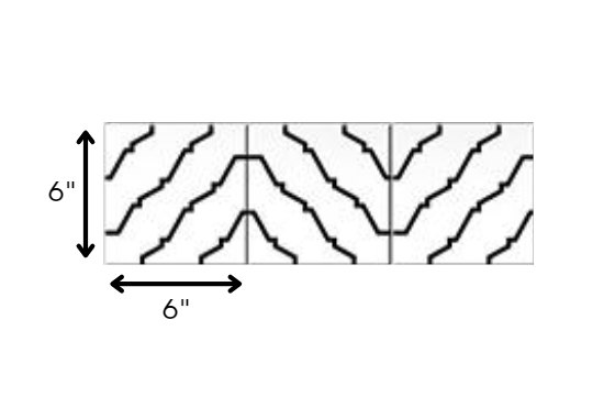 6" X 6" Black and White XL Prism Peel and Stick Removable Tiles