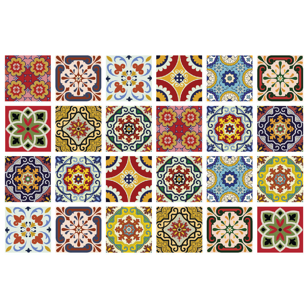 6" X 6" Mediterra Mosaic Peel and Stick Tiles