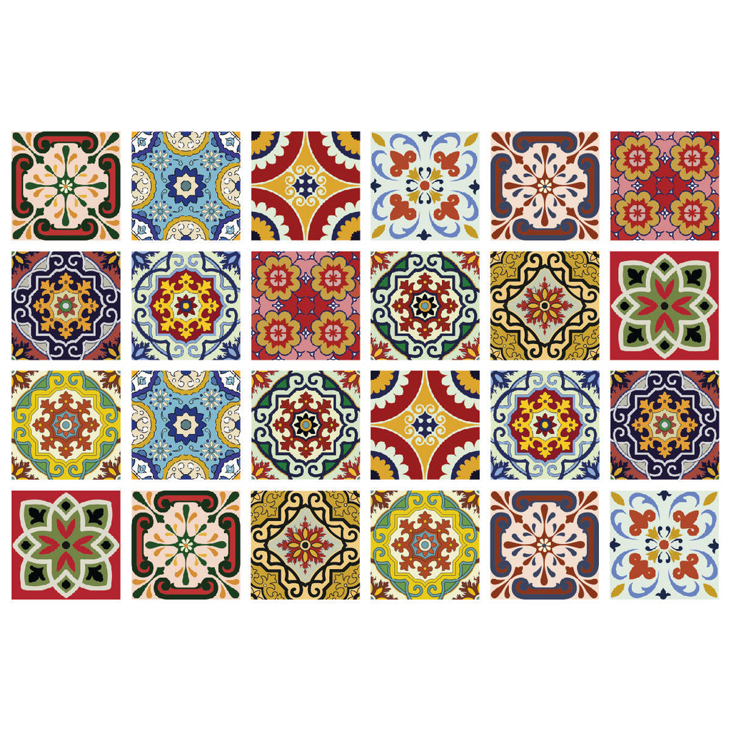 6" X 6" Mediterra Mosaic Peel and Stick Tiles