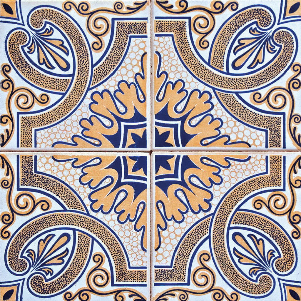 LuxxHomes  4" X 4" Blue Mia Peel And Stick Removable Tiles