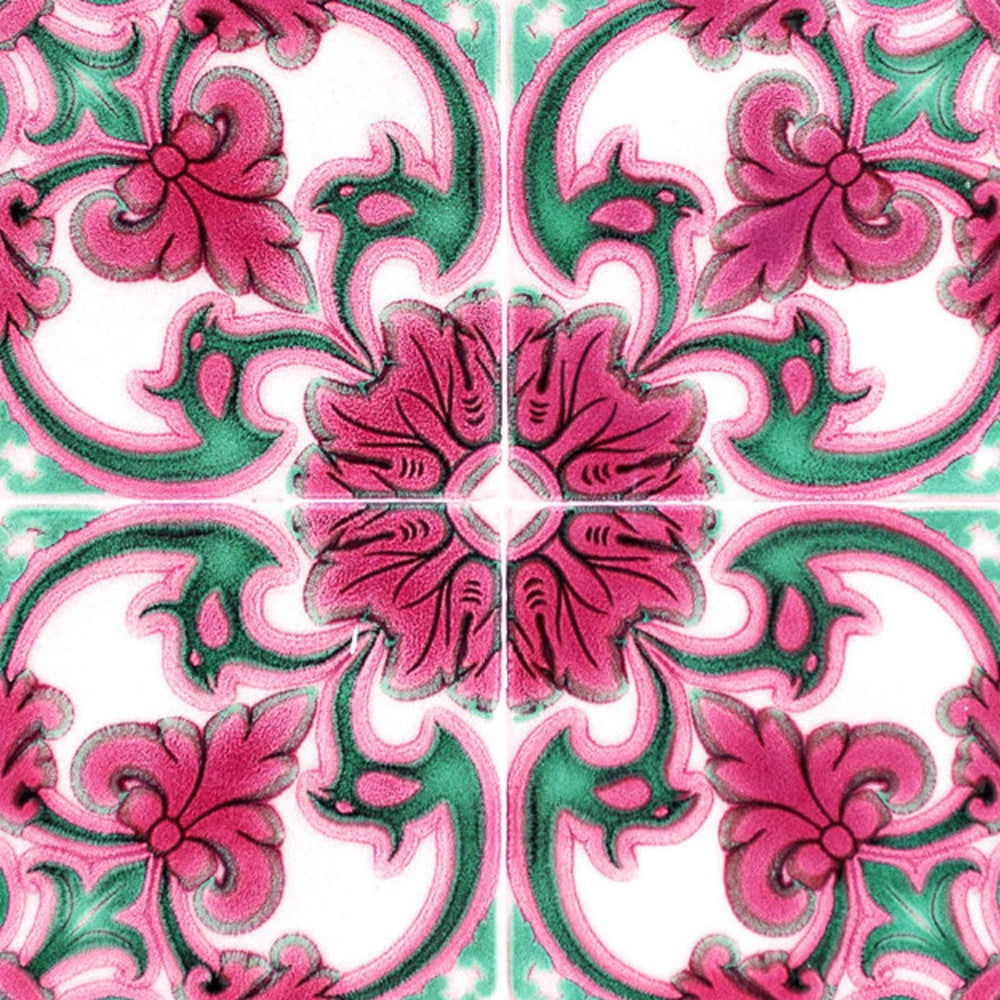 4" X 4" Rosa Pink Lea Removable Peel And Stick Tiles