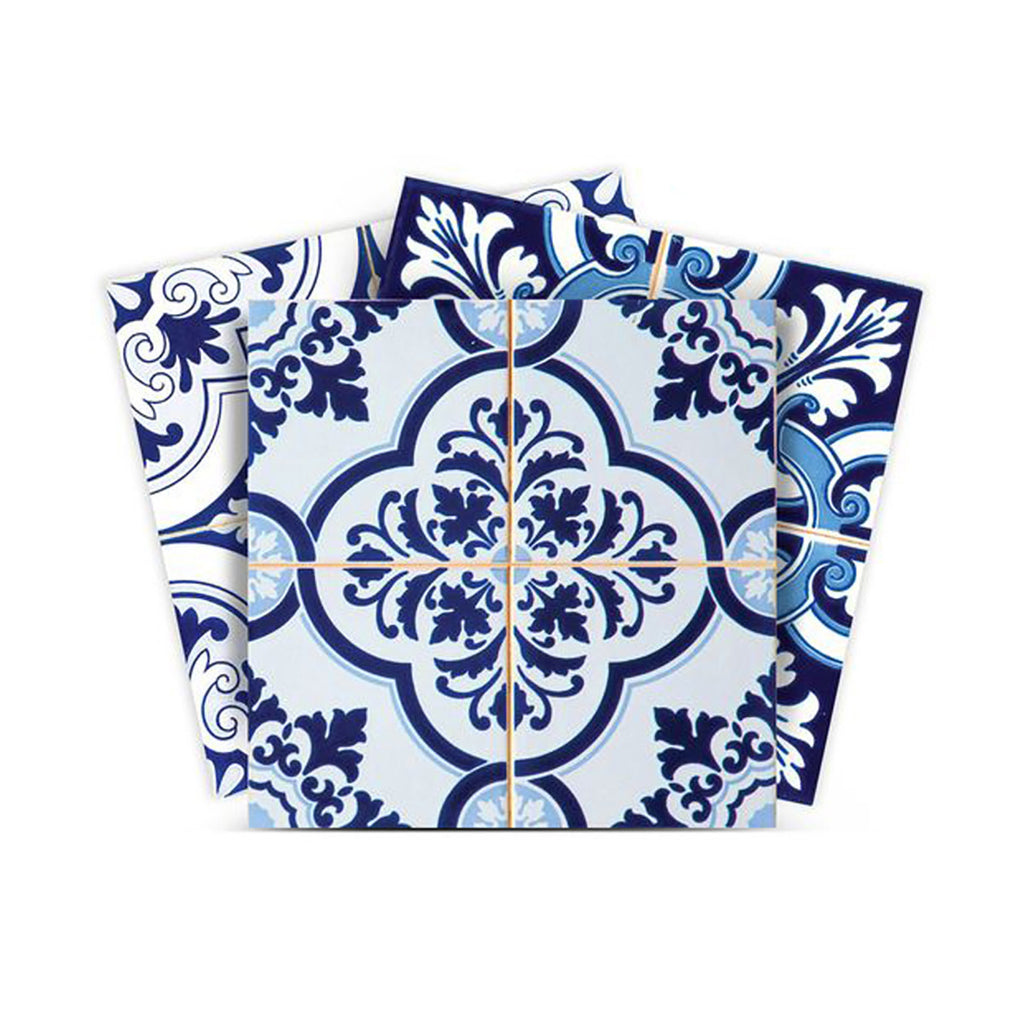 7" X 7" Azul Multi Mosaic Peel and Stick Tiles