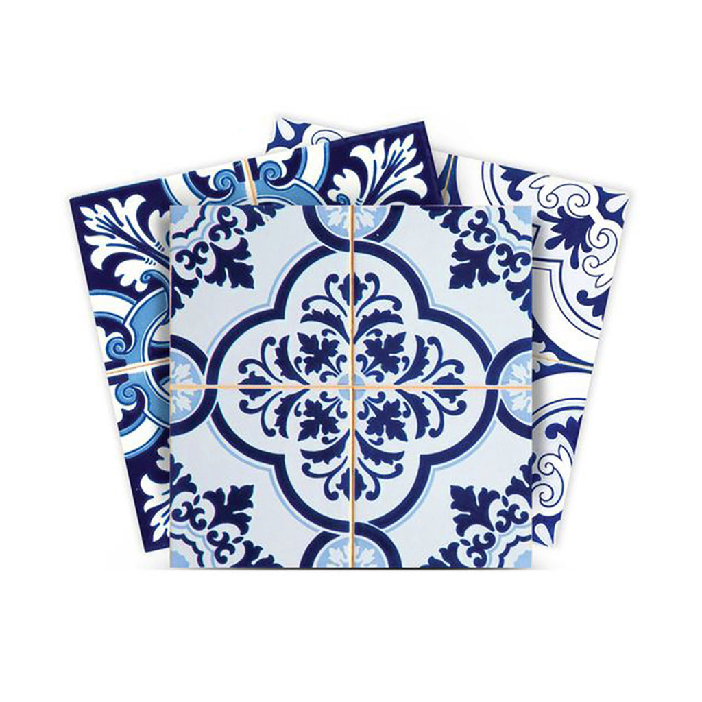 7" X 7" Azul Multi Mosaic Peel and Stick Tiles