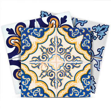 LuxxHomes  4" X 4" Kyla Mutli Mosaic Peel And Stick Tiles