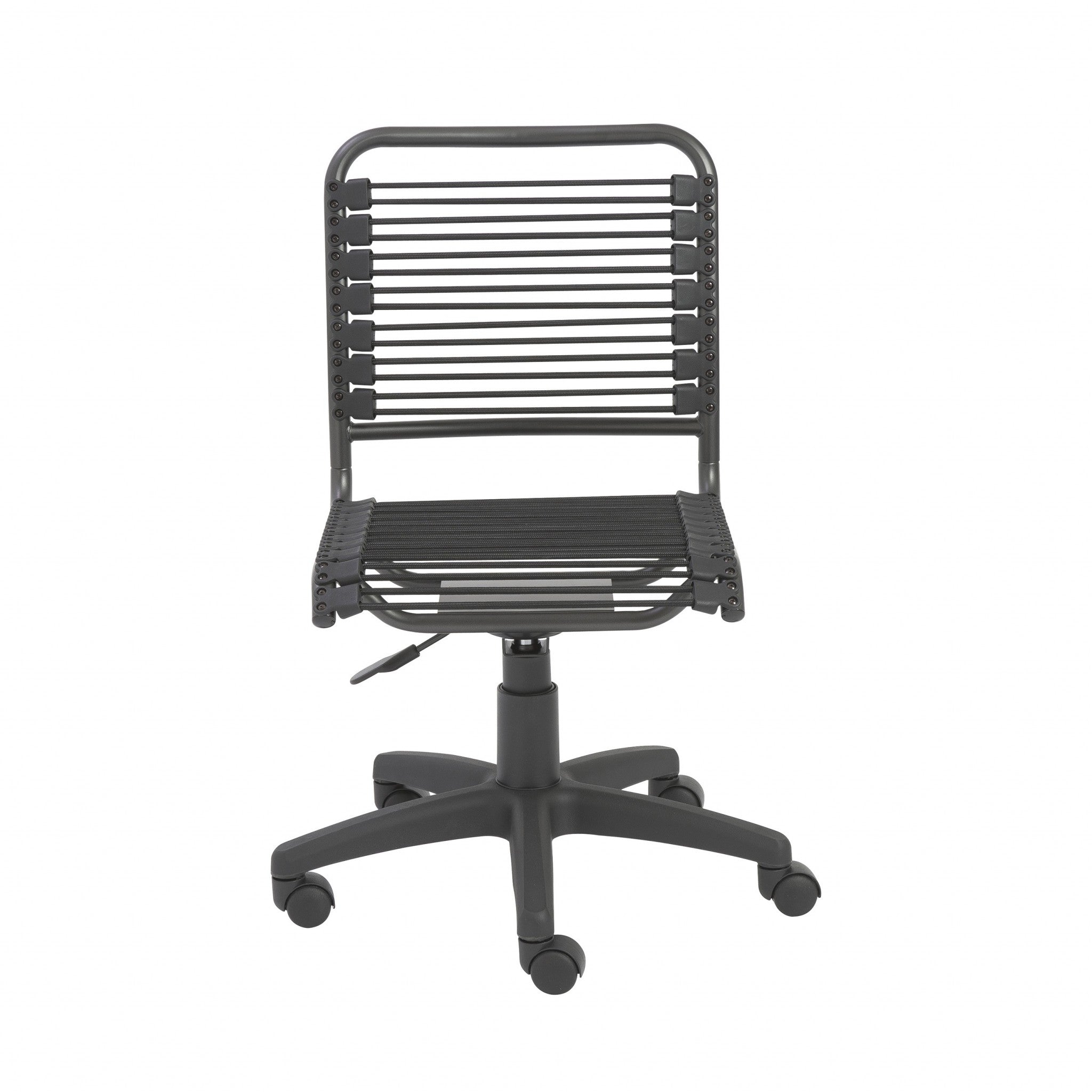 Black Adjustable Swivel Bungee Rolling Office Chair