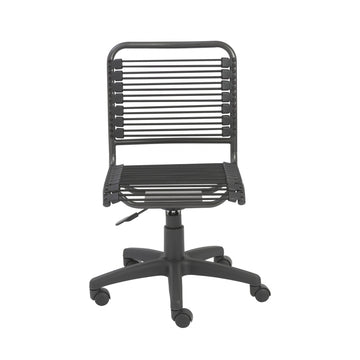 Black Adjustable Swivel Bungee Rolling Office Chair