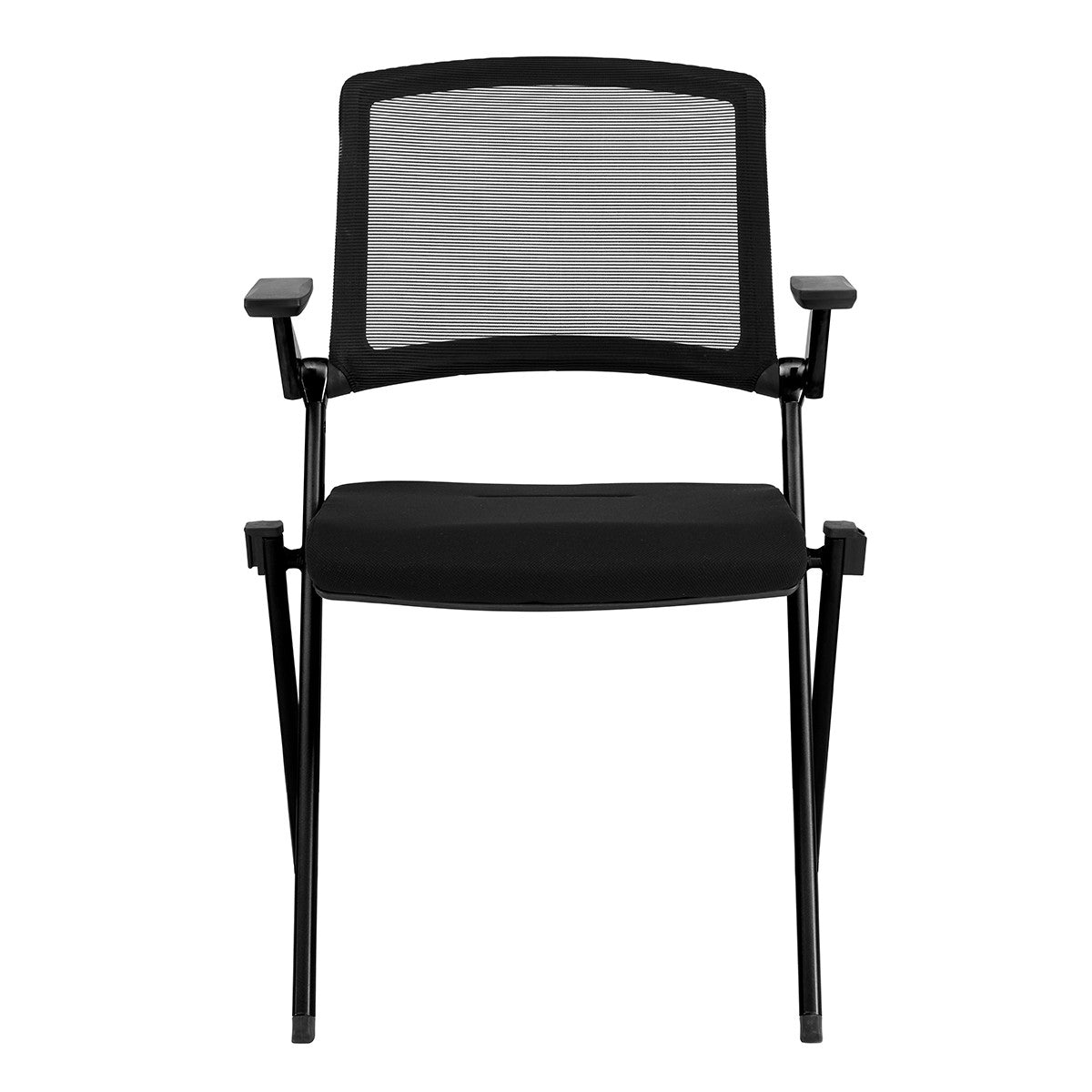 LuxxHomes  Set of Two Black Mesh Conference Office Chair