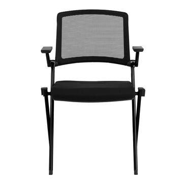 LuxxHomes  Set of Two Black Mesh Conference Office Chair