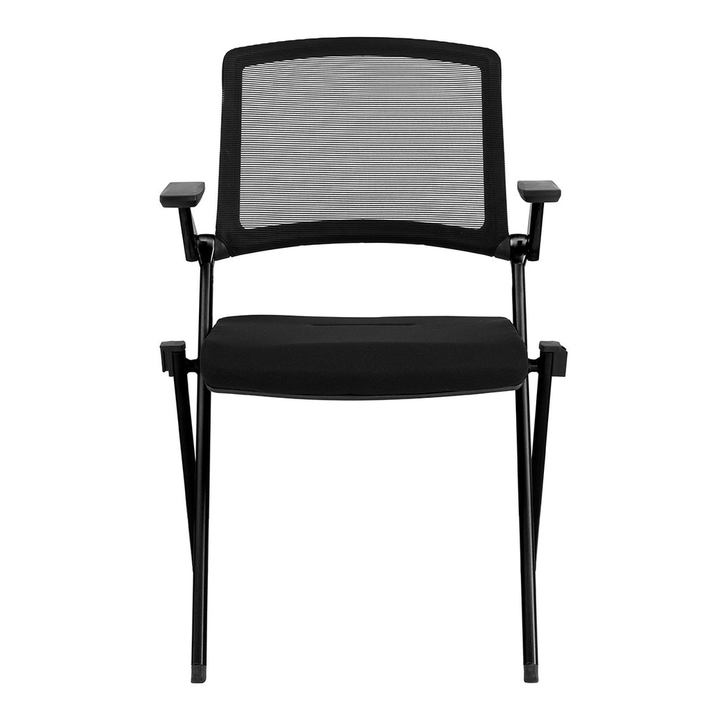 LuxxHomes  Set of Two Black Mesh Conference Office Chair