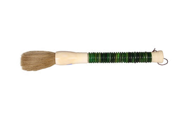 LuxxHomes  Green Jade Abacus Disc Decorative Calligraphy Brush