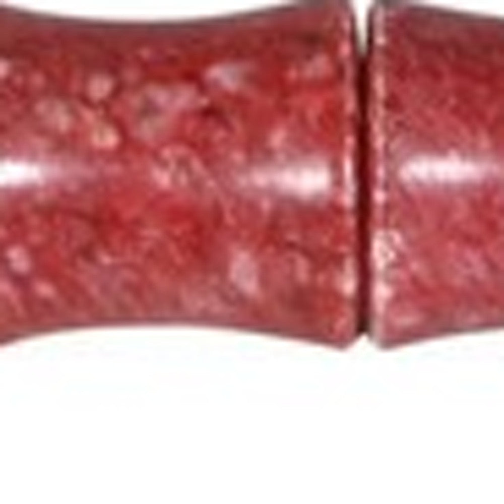 LuxxHomes  Red Spotted Jade Faux Bamboo Decorative Calligraphy Brush