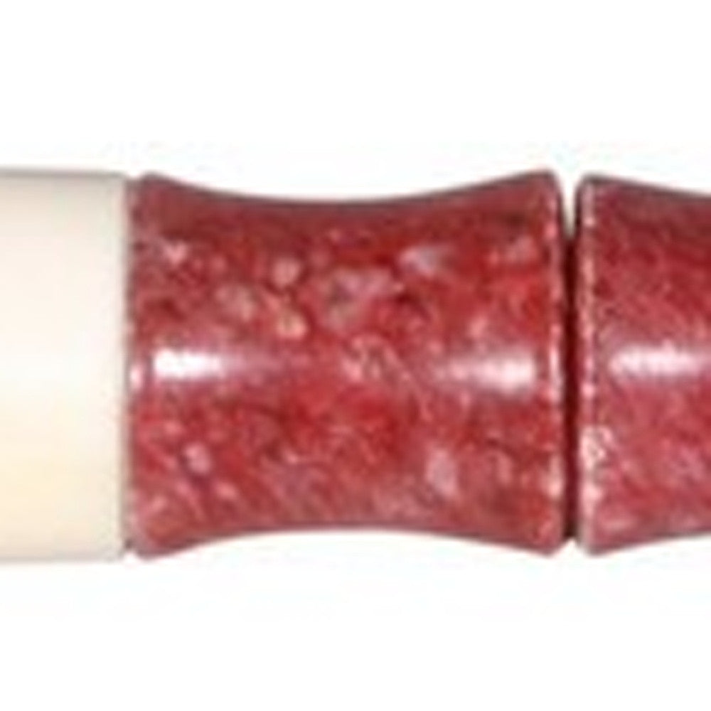 LuxxHomes  Red Spotted Jade Faux Bamboo Decorative Calligraphy Brush