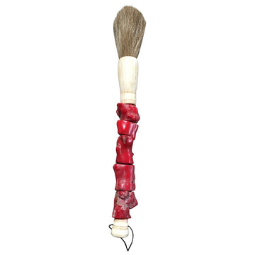 LuxxHomes  Red Chunky Coral Decorative Calligraphy Brush