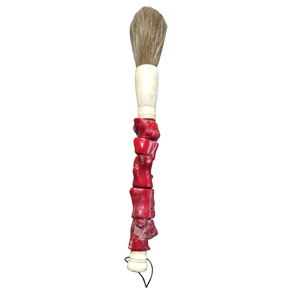 LuxxHomes  Red Chunky Coral Decorative Calligraphy Brush