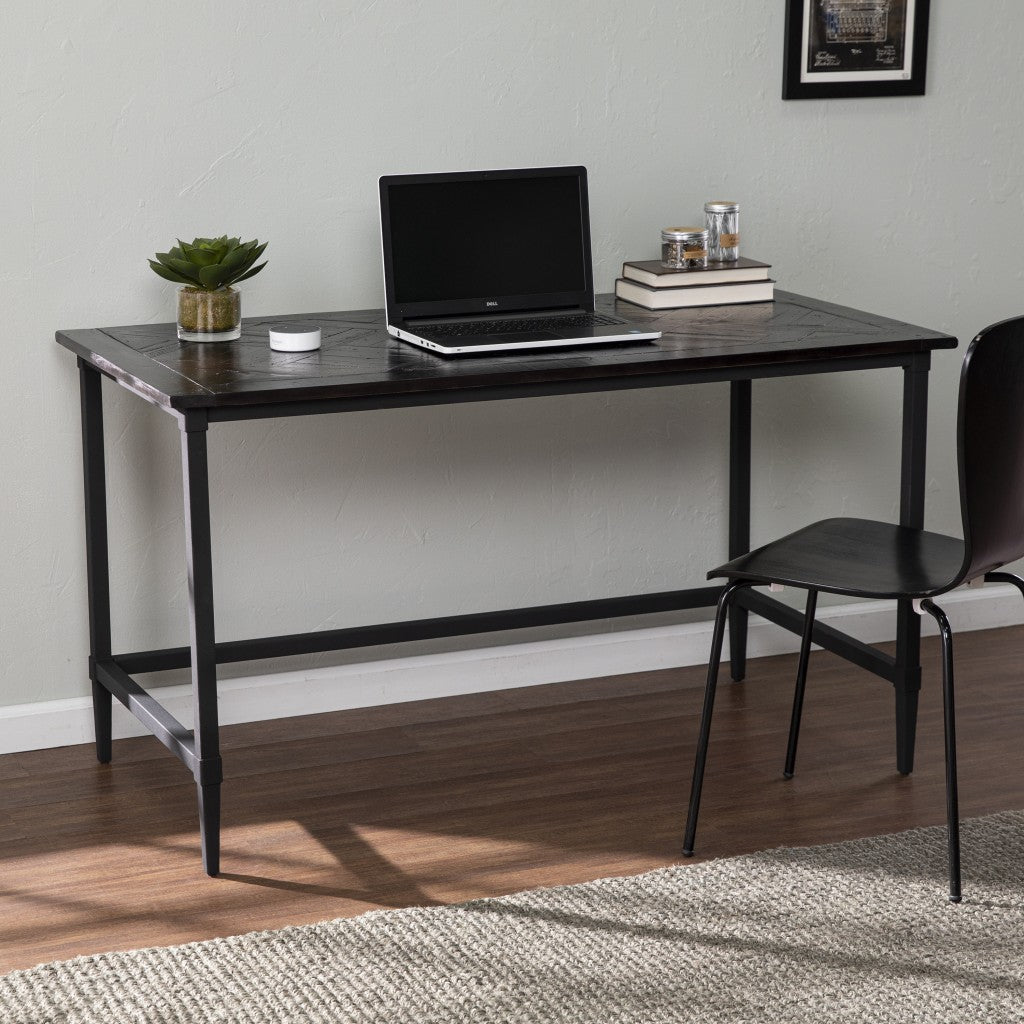 53" Black Writing Desk