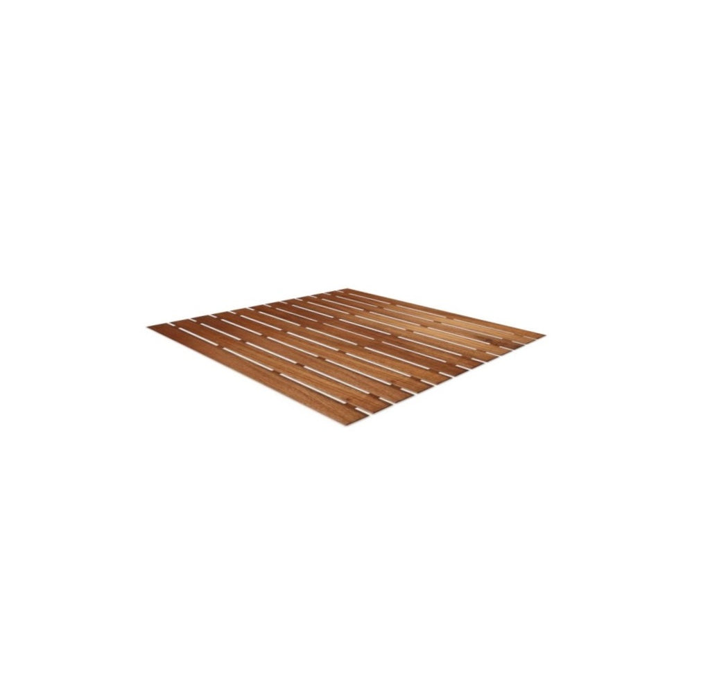 LuxxHomes  25" Premium Teak Shower Bath Mat