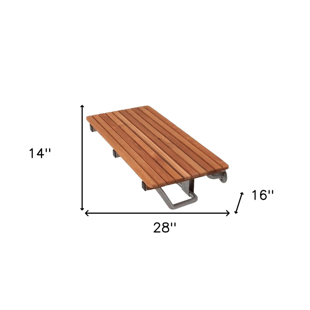 28" Premium Wall Mount Teak Shower Bench