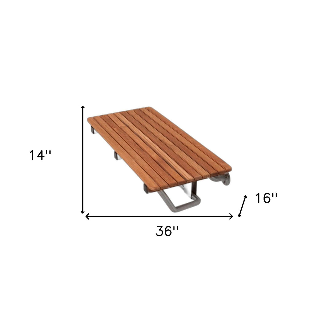 36" Premium Wall Mount Teak Shower Bench