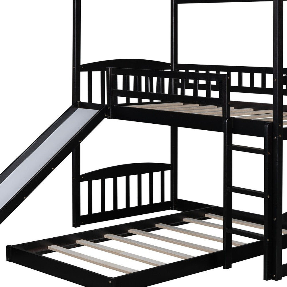 LuxxHomes  Espresso Full Over Full Contemporary Bunk Bed