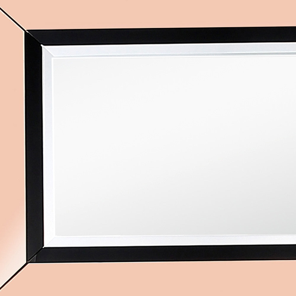 26" Rose Gold Wood Framed Accent Mirror