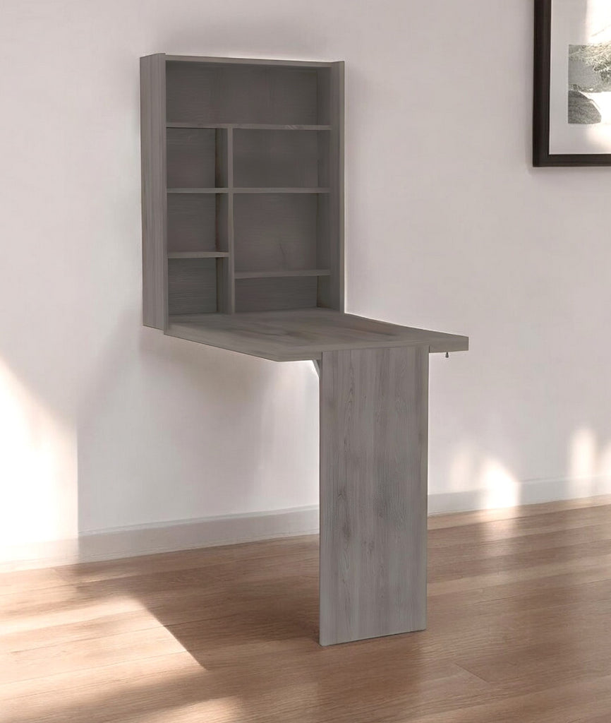 24" Light Gray Floating Desk