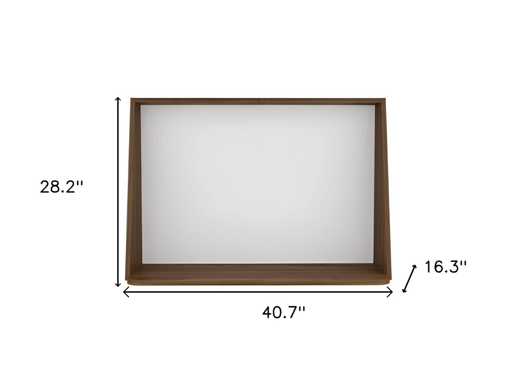 41" Brown Wall Mounted Floating Desk