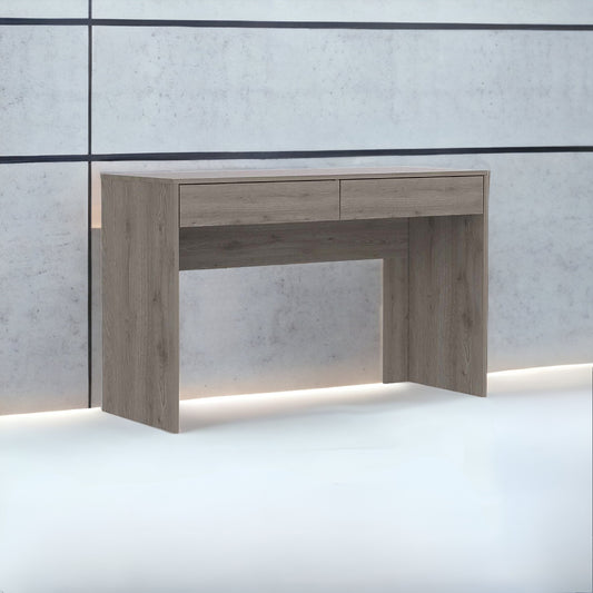 47" Light Gray Computer Desk With Two Drawers