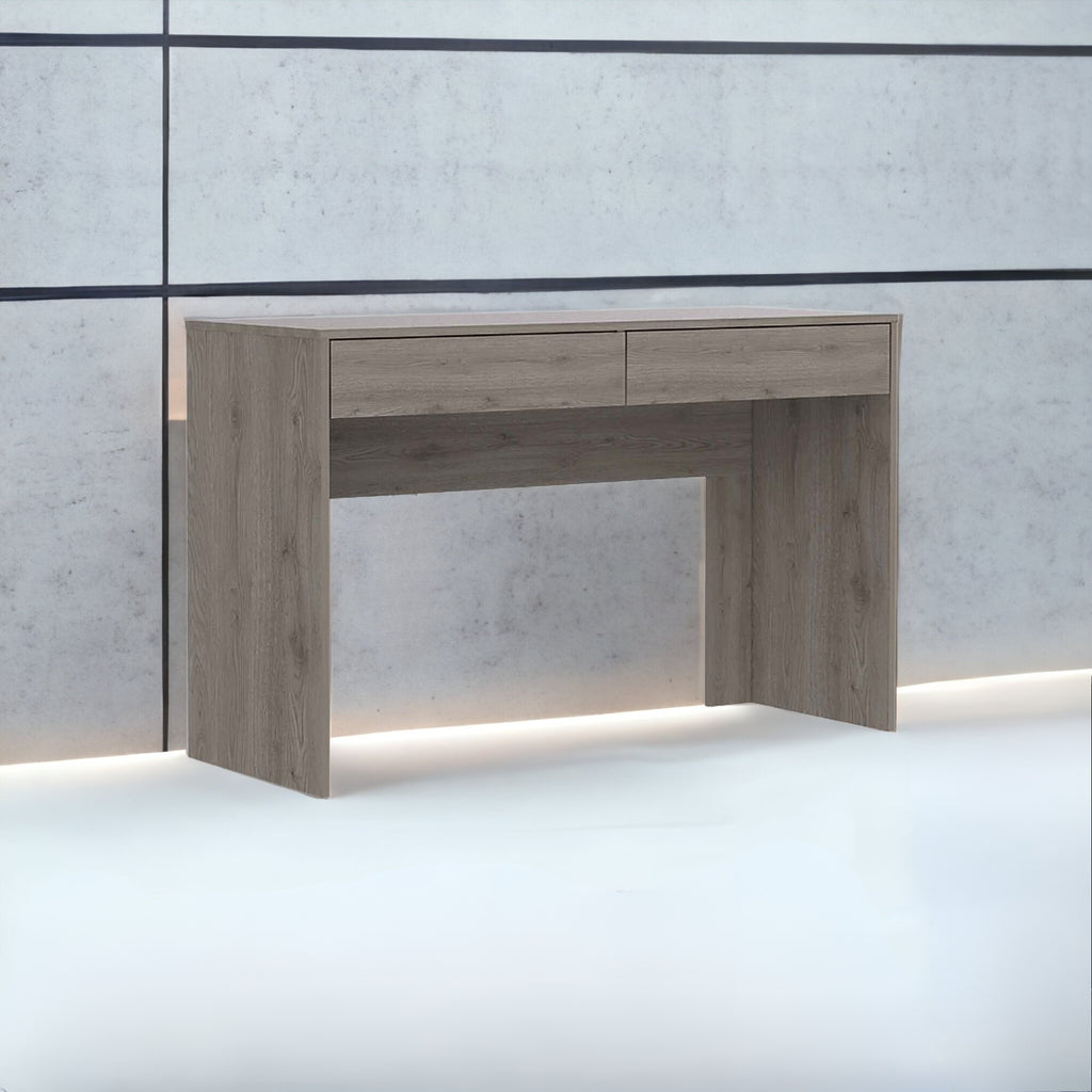 47" Light Gray Computer Desk With Two Drawers