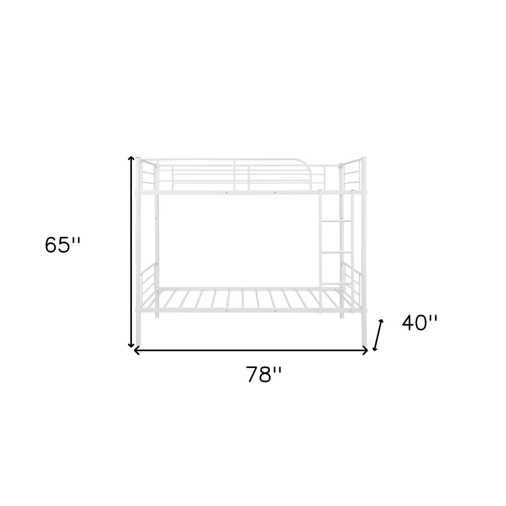 LuxxHomes  Black Twin Over Twin Separable Bunk Bed