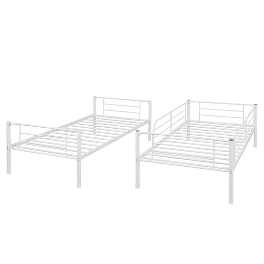 LuxxHomes  Black Twin Over Twin Separable Bunk Bed