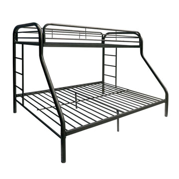 LuxxHomes  Black Twin Over Full Size Bunk Bed